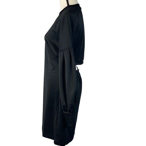 INC Earth International Concepts Medium Dress Long Balloon Sleeves Stretch Black - Picture 5 of 10